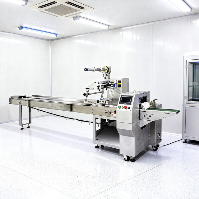 DEBACK Packing Machine Automatic Continuous Shrink Packaging Equipment for Biscuit Bread Mooncake Candies Packaging