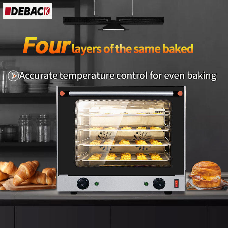 Commercial 4 Trays Ovens Bakery Equipment Electric Convection Oven With Steam Function Toasting Baking Ovens