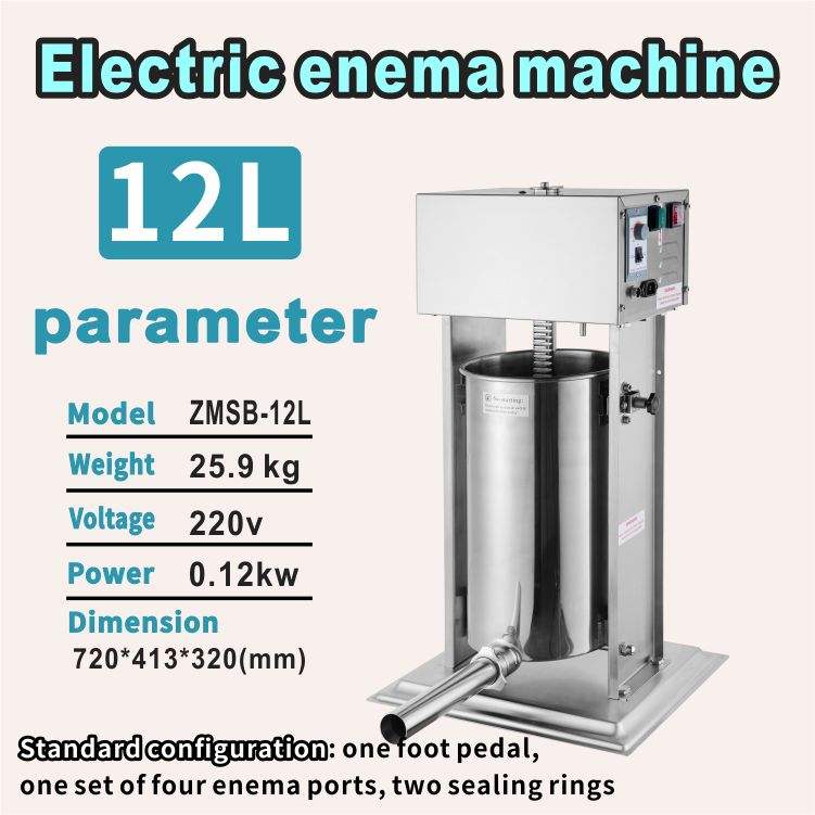 Commercial 304 Stainless Steel Automatic Hot Dog Maker & Sausage Stuffer 12L Electric Enema Machine Manual Voltage Factory Price