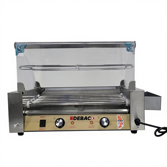 New DEBACK Commercial Electric Stainless Steel Roller Sausage Grill 220V High Productivity Lightweight Adjustable Rack Maker