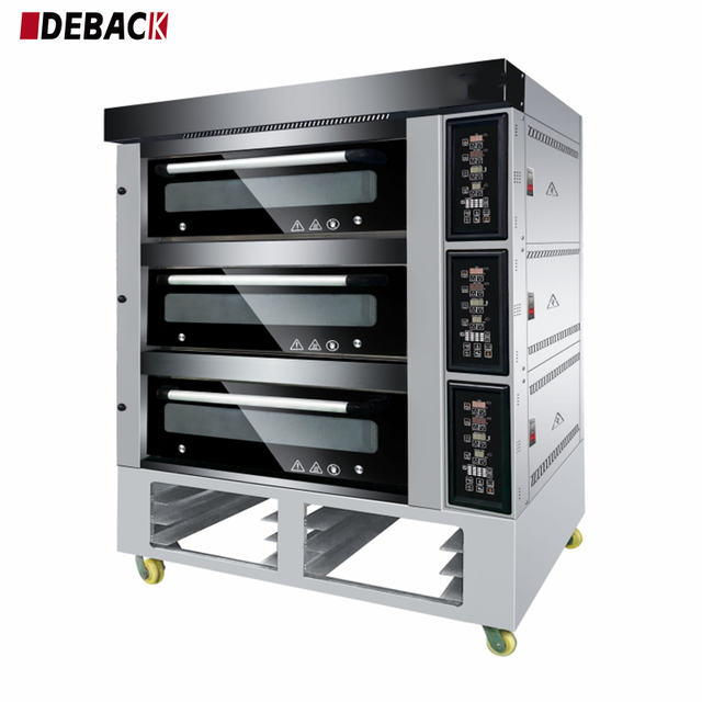 New Stainless Steel Commercial Electric Gas Deck Baking Oven 3 Decks High Productivity 380V Corn Fruit Milk Flour Bread