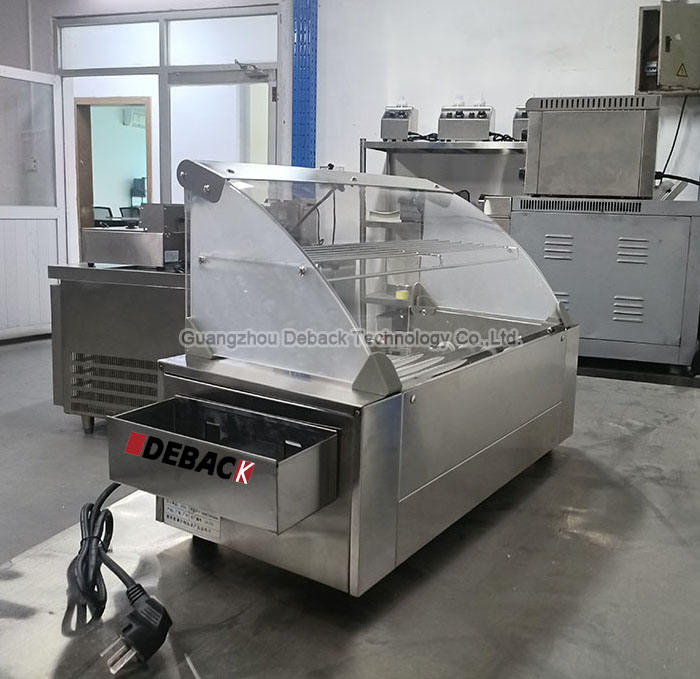 New Commercial Electric Sausage Machine 7 Roller 304 Stainless Steel High Productivity Sausage Grill Maker with Round Cover