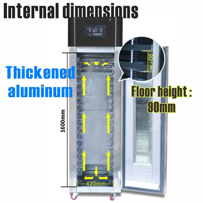 DEBACK New 18 Tray Chiller Frozen Digital Steam Dough Ball Proofer Machine High Productivity Stainless Steel Wheat