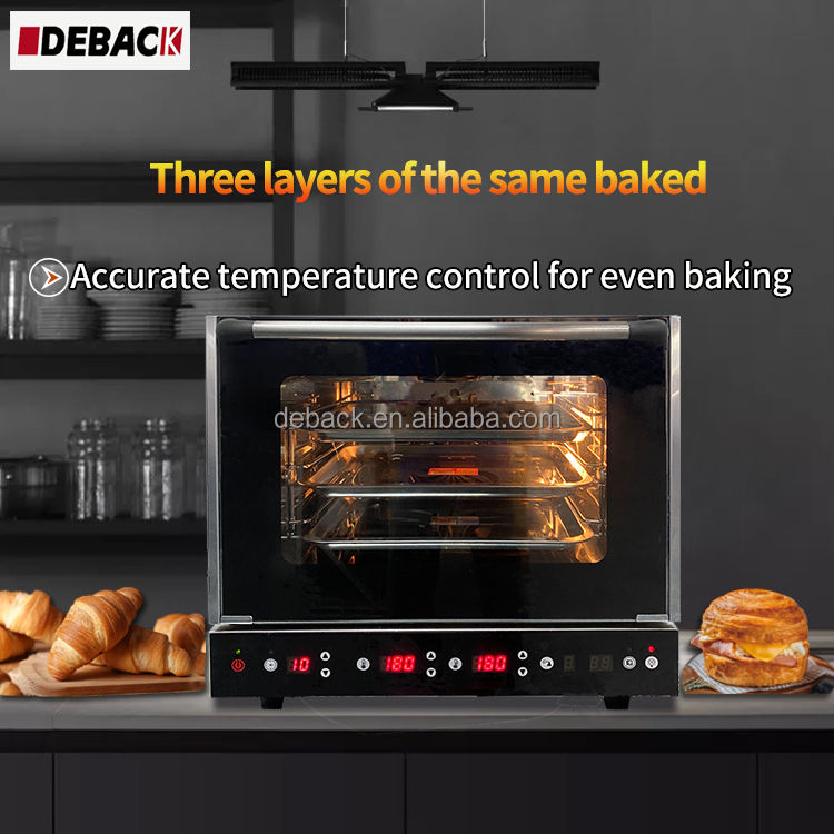 Commercial Electric Convection Bakery Oven CE Certificate New 220V Digital Control Automatic Small 3-Trays Nuts Corn Portable
