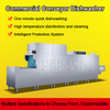 Large Commercial Industrial Stainless Steel Electric Conveyor Dishwasher Dual Tanks Dual Sprays Double Drying Automatic Cleaning
