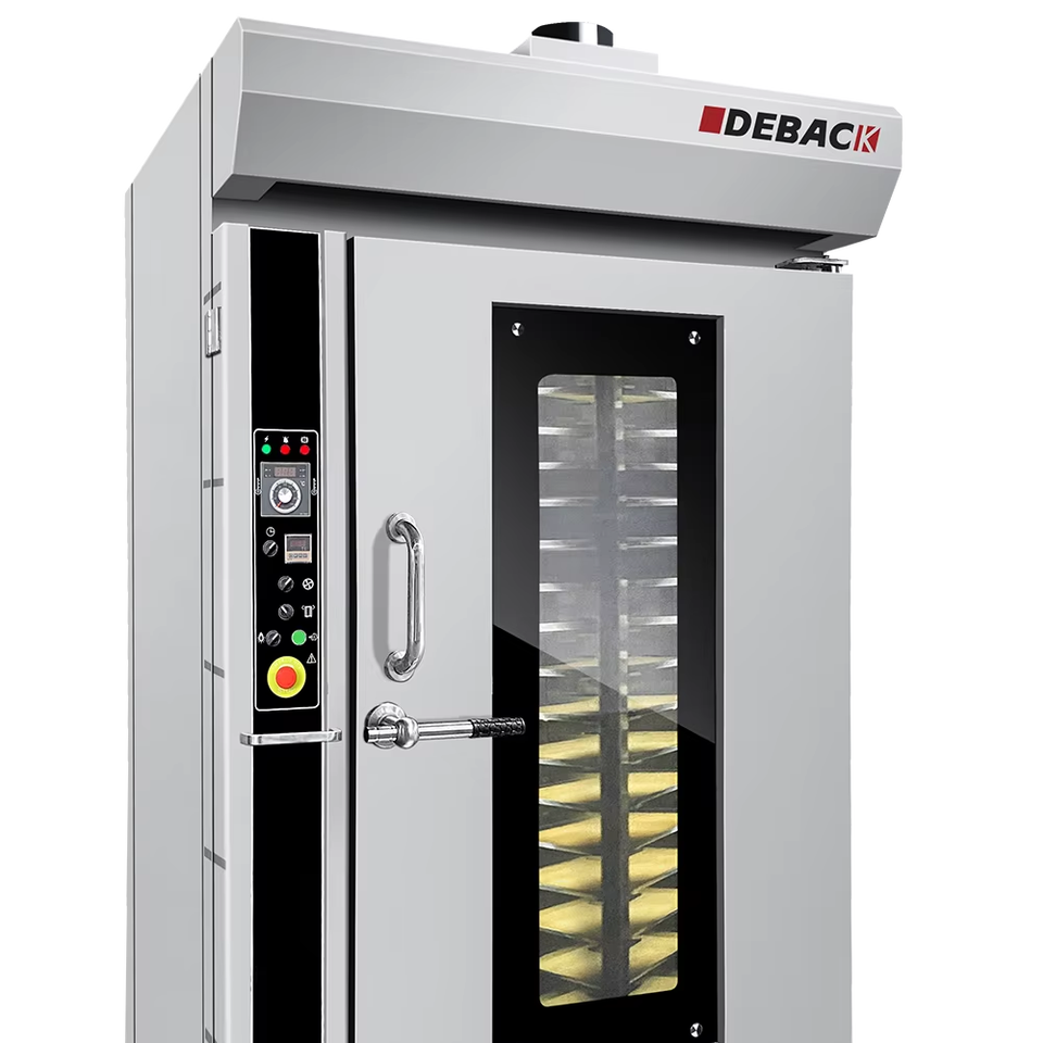 Best Selling Bakery Equipment Rotary Rack Oven Diesel Type 16 Trays Hot Air Rotary Oven for Restaurant Automatic Motor