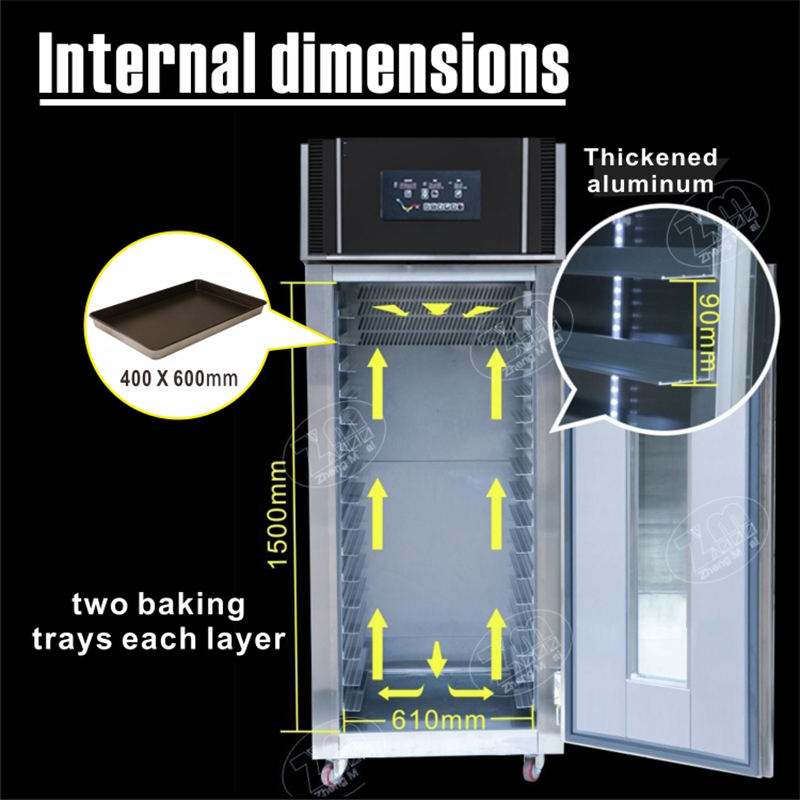 High Quality 36-Tray Commercial Bakery Dough Proofer Refrigerated/Frozen Freezing Function Wholesale Sales Wheat Raw Material