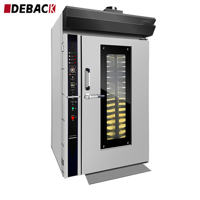Commercial Restaurant Large Multi-functional 16 Trays Hot Air Rotary Oven Rotary Rack Oven Pizza Oven Baking Equipment