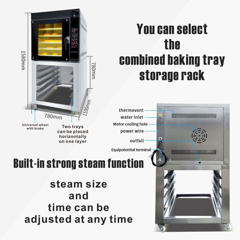 Commercial Baking Toaster Oven Kitchen Appliance Multi-functional 5 Trays Electric Convection Oven for Bakery & Restaurant