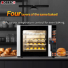 DEBACK New 4-Tray Stainless Steel Built-In Electric Convection Steam Oven Hot Air Baking Automatic Timer Long Service Fruit Corn