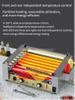 DEBACK 20-Roller Double Layer Commercial Hot Dog Machine Stainless Steel Electric Sausage Grill with Temperature Control