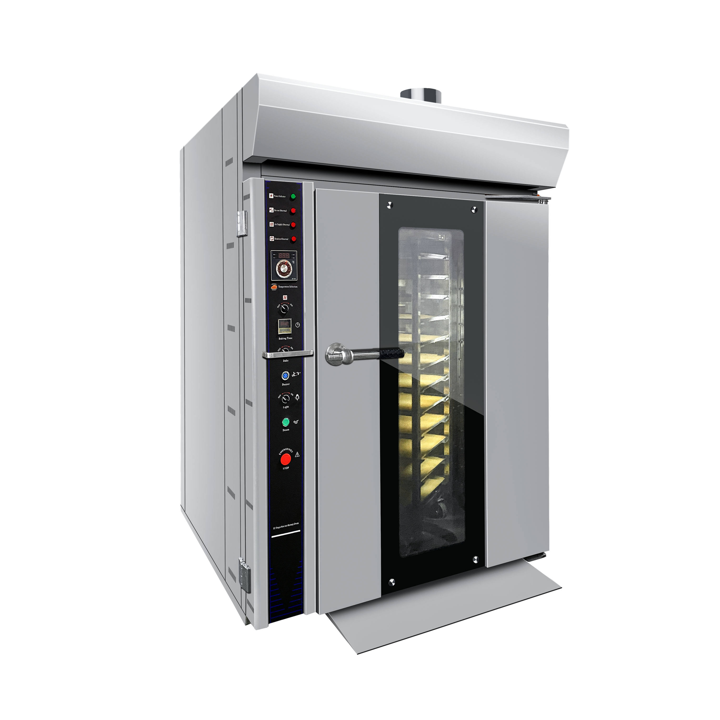 DEBACK Industrial Commercial 12-Tray Rotary Rack Oven New Steam Machine High Productivity Large Capacity Efficient Bread Fruit