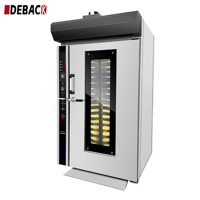 Professional Efficient Commercial Restaurant Kitchen Equipment Automatic Baking Rotary Rack Oven Gas Rotary Oven Powered