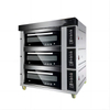New Stainless Steel Electric & Gas 380V 3 Deck 5 Trays High Productivity Commercial Deck Oven for Bread Nuts Corn