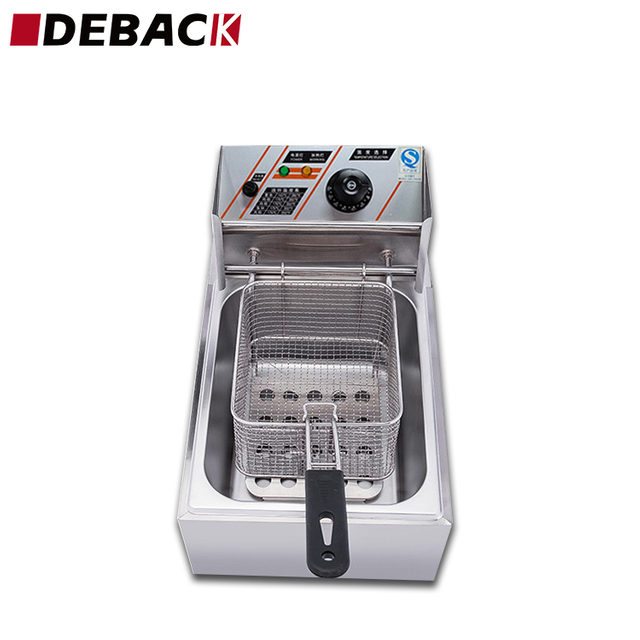 Commercial Single Tank Electric Deep Fryer New Condition Industrial Fried Oil Filter Chip Fat Chips Machine for Potato Vending