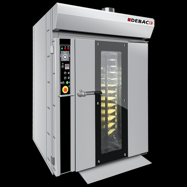 China Wholesale 380V Rotary Gas Chicken Oven with Steam Bakery New Condition Rotary Rack Oven Bread Pizza Cake Baking Made Corn