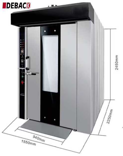 Best Selling 32 Tray Commercial Rotary Rack Oven New Multi-Functional Automatic Equipment Restaurant Rotary Oven Baking Factory