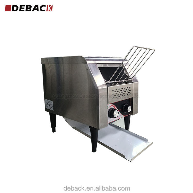 DEBACK Stainless Steel Electric Conveyor Toaster Professional Commercial Fast Food Equipment Lightweight Adjustable Rack Top