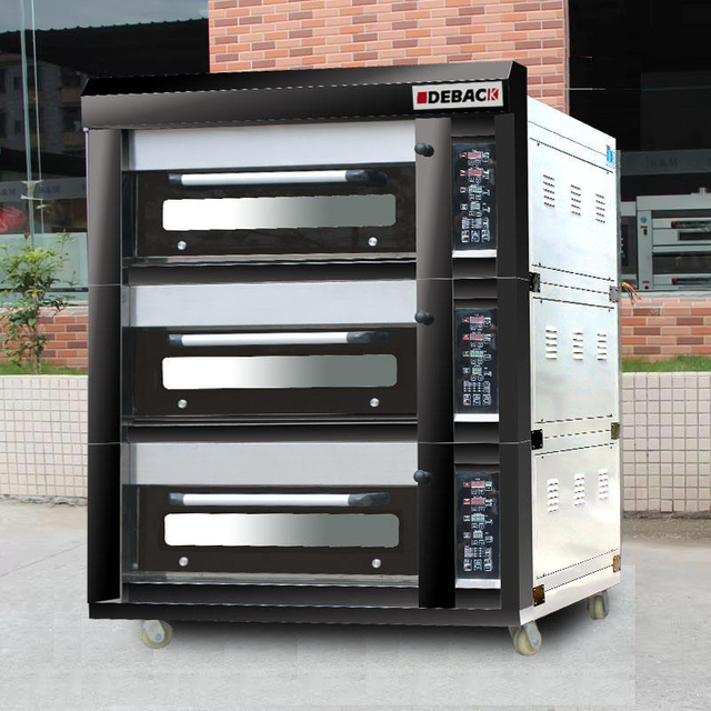 Hot Sale New Commercial Stainless Steel Bakery Deck Oven Heavy Duty 3 Deck 6 Trays Gas & Electric High Productivity Bread Oven