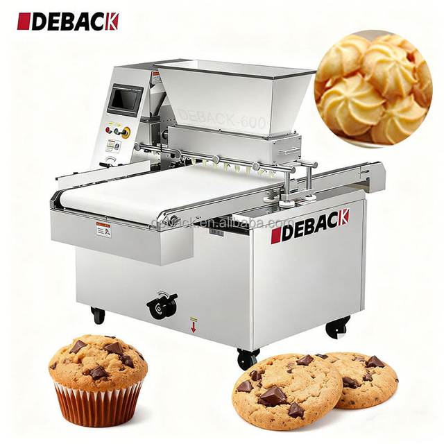 DEBACK New High Productivity Full Automatic Biscuit Extruder Depositor Machine Water Flour Soft/Hard Dough Bakery Snack