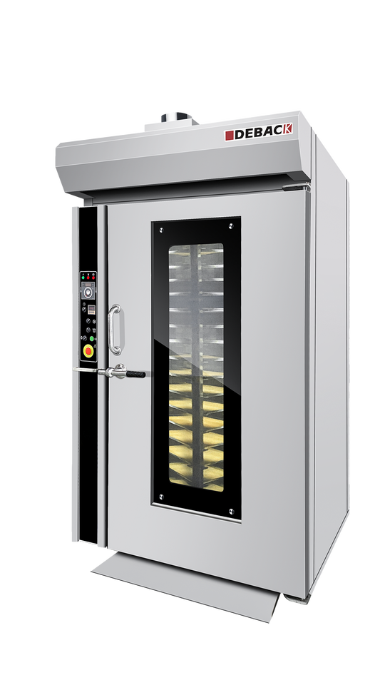 New Professional Rotary Rack Oven Bread Pizza Cake Baking Electric/Gas/Diesel 16 Trays High Productivity Home Use Water Power