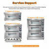 DEBACK European Style Electric Deck Oven for Bakery Stainless Steel 3 Shelves LED Display High Productivity Commercial Use
