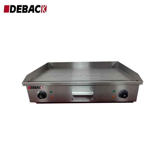 DEBACK Commercial Electric Griddle 4.4kW Multi-Function Grilling Frying Baking Stainless Steel Non-Stick Surface Detachable Oil
