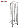 Commercial 18-Layer Aluminum Alloy Baking Tray Rack for Snack Machines Bakery Restaurant With 360 Degree Universal Wheel