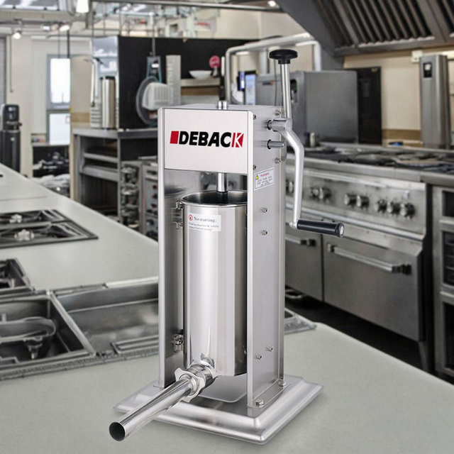 12L New Stainless Steel Sausage Maker and Filler Machine with Four Tubes for Outdoor and Party Use Deback Brand 1 Year Warranty