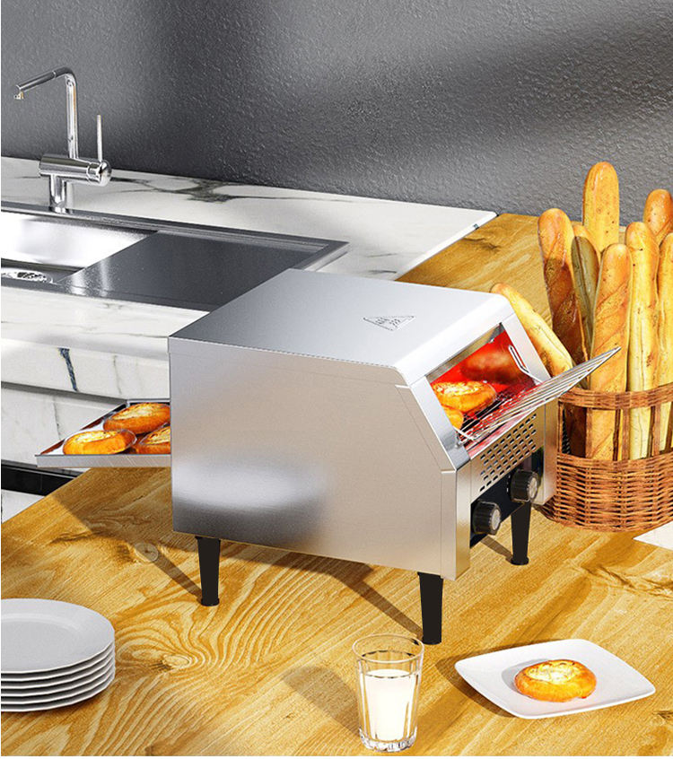 High Quality Stainless Steel Automatic Conveyor Bun-Warmer Toaster Oven Electric Bread Toaster for Restaurant Use New Condition