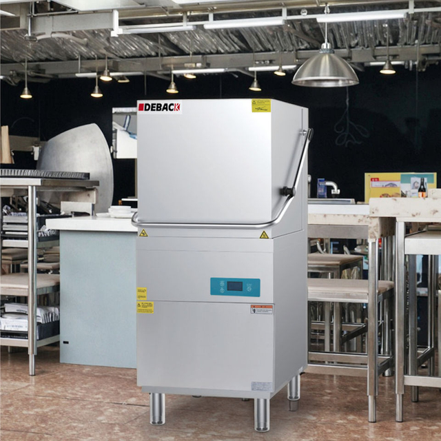 Energy-Saving Dishwasher Commercial Automatic Hood Type Dishwasher High Efficiency Kitchen Machines 304 Stainless Steel