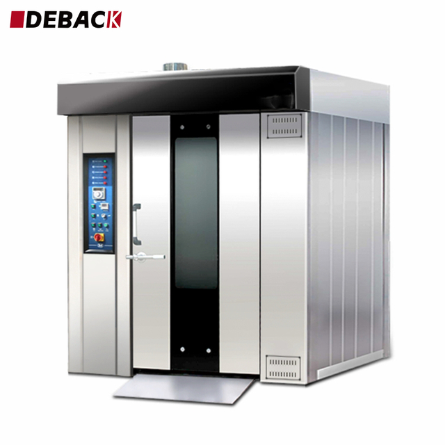 Commercial Rotary Rack Oven Bakery Equipment Manufacturer Commercial 64 Trays Single-door Gas Type Rotary Oven