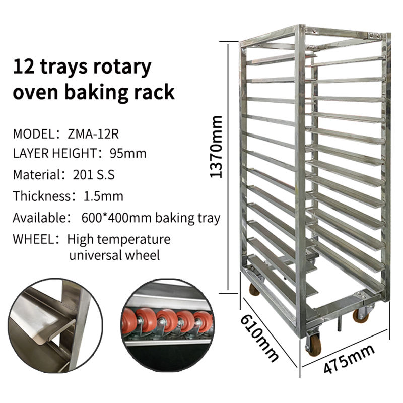 High Quality Fully Automatic Bread Making Equipment Commercial Rotary Rack Oven Moon Cake Pizza Bread Bakery Hot Air Rotary Oven