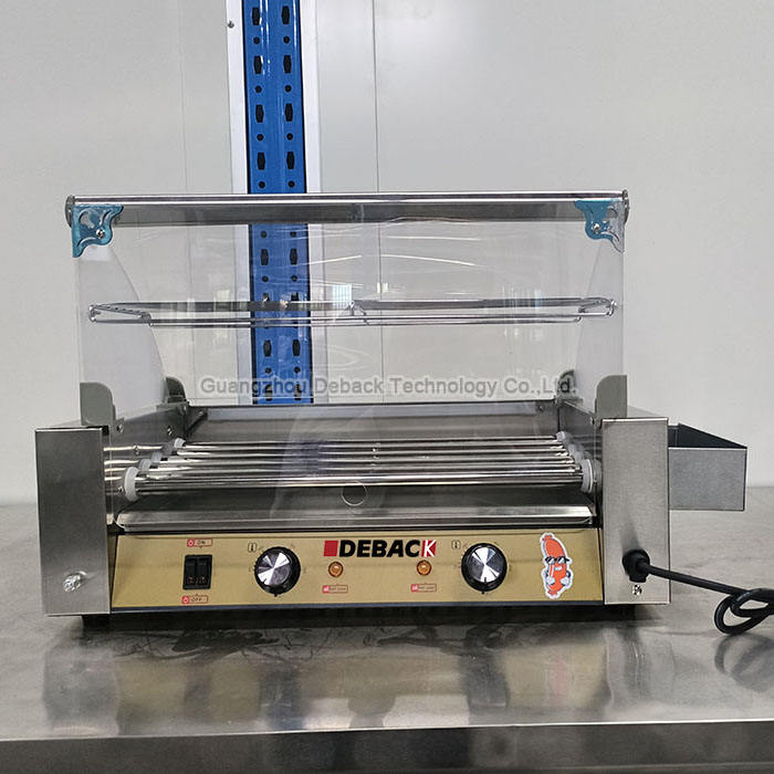 New Commercial Electric Sausage Machine 7 Roller 304 Stainless Steel High Productivity Sausage Grill Maker with Round Cover