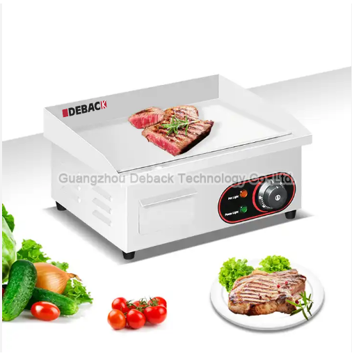 Electric Griddle Commercial Grill for Steak Pancake Street Food Stainless Steel Hot Plate Bbq Frying Pan Grill Plate Stove