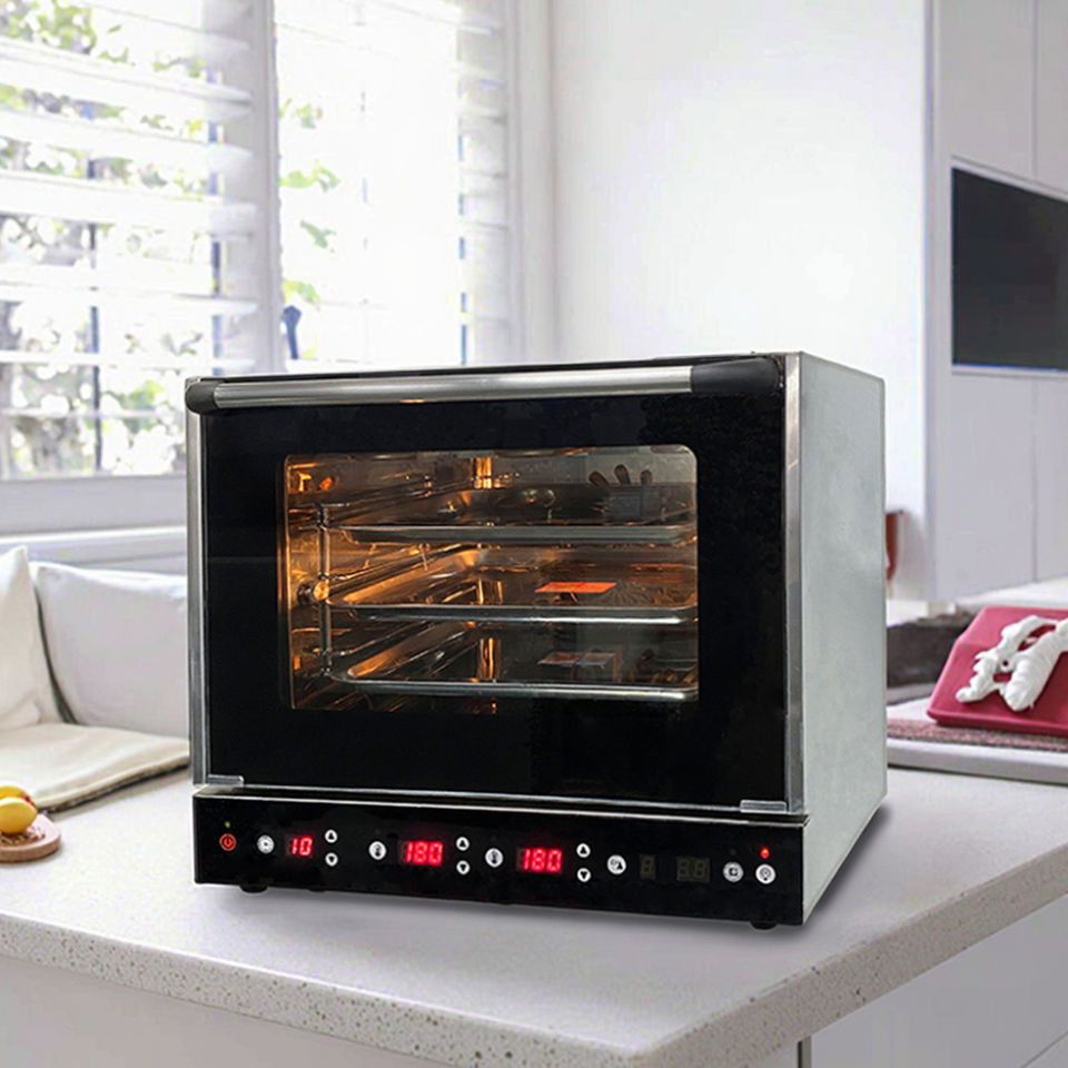 Commercial Electric Convection Bakery Oven CE Certificate New 220V Digital Control Automatic Small 3-Trays Nuts Corn Portable