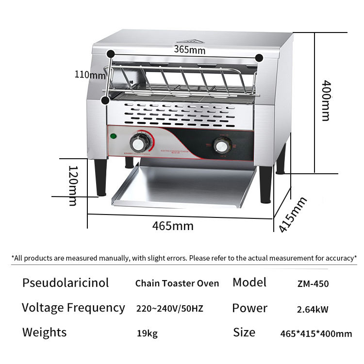 Electric Conveyor Toaster for Hotel Fast Food Restaurant Retail New Condition Kitchen Equipment Food Shop Kitchen Use 220v