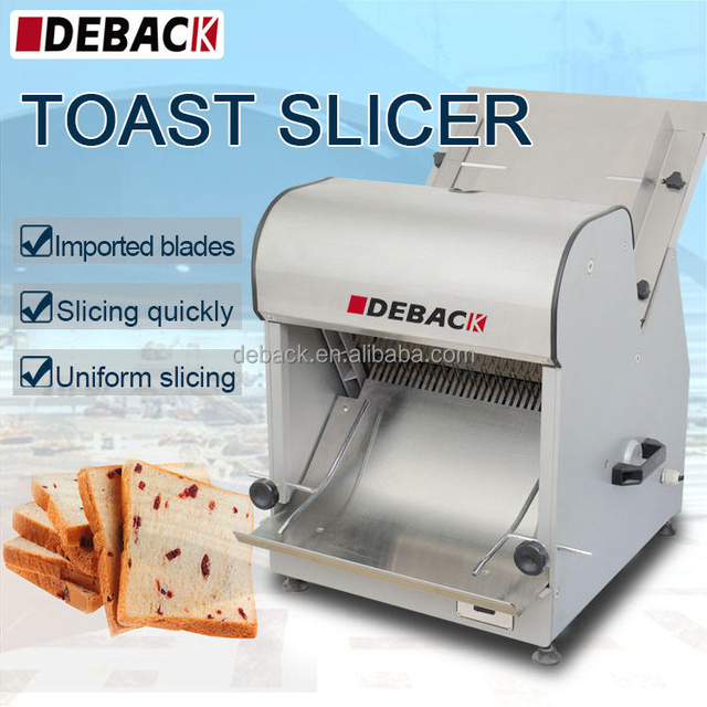 DEBACK New Commercial Toast Slicer High Speed Adjustable Bread Slicer Machine Flour Wheat High Quality Bakery Equipment