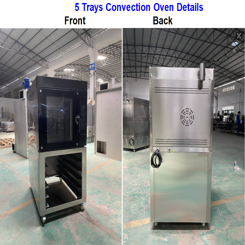 Commercial Multi-function Digital Perspective Electric Convection Oven Hot Air Convection Bread Oven 5 Trays Bakery Equipment