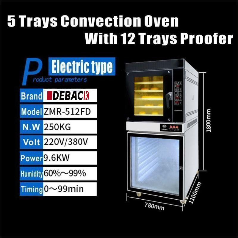 Commercial Gas Electric Convection Oven With Proofer 5 Trays Bread Baking Restaurants Hotels Food Shops