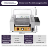 New DEBACK Commercial 5 Stick Sausage Machine Roller Grill Stainless Steel 220V High Productivity Hot Dog Maker