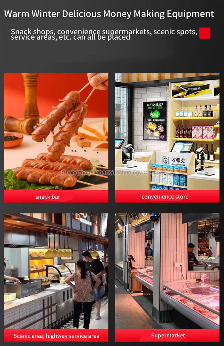 New DEBACK Commercial 7 Roller Trapezoid Cover Electric Sausage Machine Adjustable Rack High 304 Stainless Steel 220V