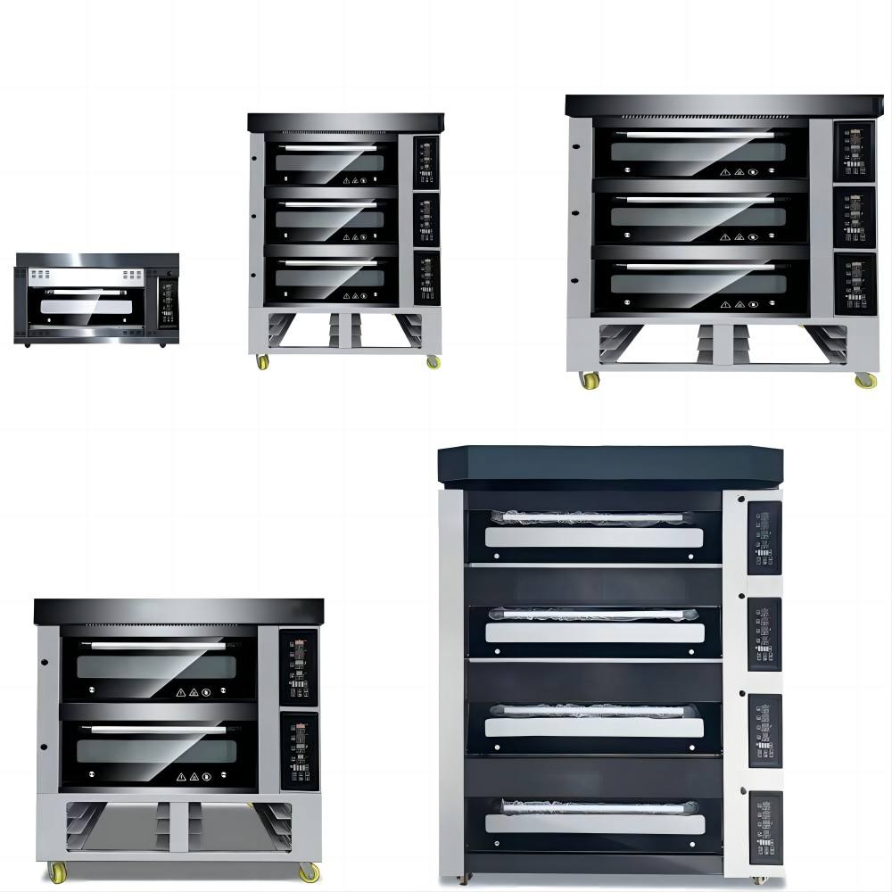 Stainless Steel Electric/Gas 380V Commercial Deck Oven High Productivity Programmable Control Bread Corn Baking Single Deck New