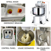 High Quality Commercial 15kg-120L Dough Mixer for Bread Making New Bakery Spiral Mixer for Baking Flour