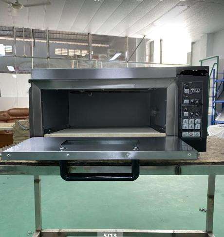 Hanbeter New 220V Portable High Productivity Automatic One Layer One Tray Electric Steel Deck Pizza Oven Flour-Based Bakery Use