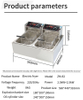 Commercial 220V Electric Potato Fryer for French Fries and Chicken New with 2 Tanks and 2 Baskets for Restaurant Catering
