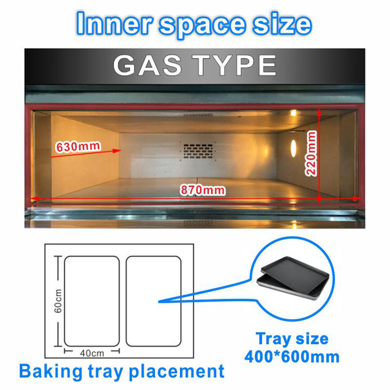 Commercial New Design Bakery Equipment Automatic Heavy Duty Flour Gas Electric 3 Deck 6 Trays Deck Oven With Steam