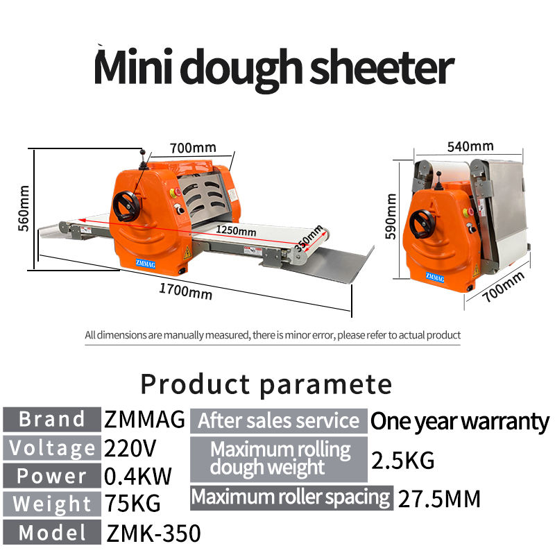Commercial 350 Table Top Dough Sheeter Full Automatic Multi-Function Bakery Equipment Cake Bread Bread Flours Milk Wheat Soybean