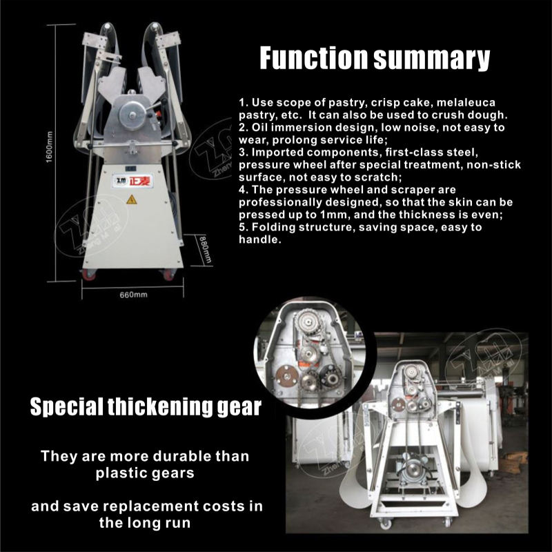 Commercial Restaurant Equipment Croissant Pastry Machine 520/650 Floor Type Dough Sheeter for Bakery Patisserie