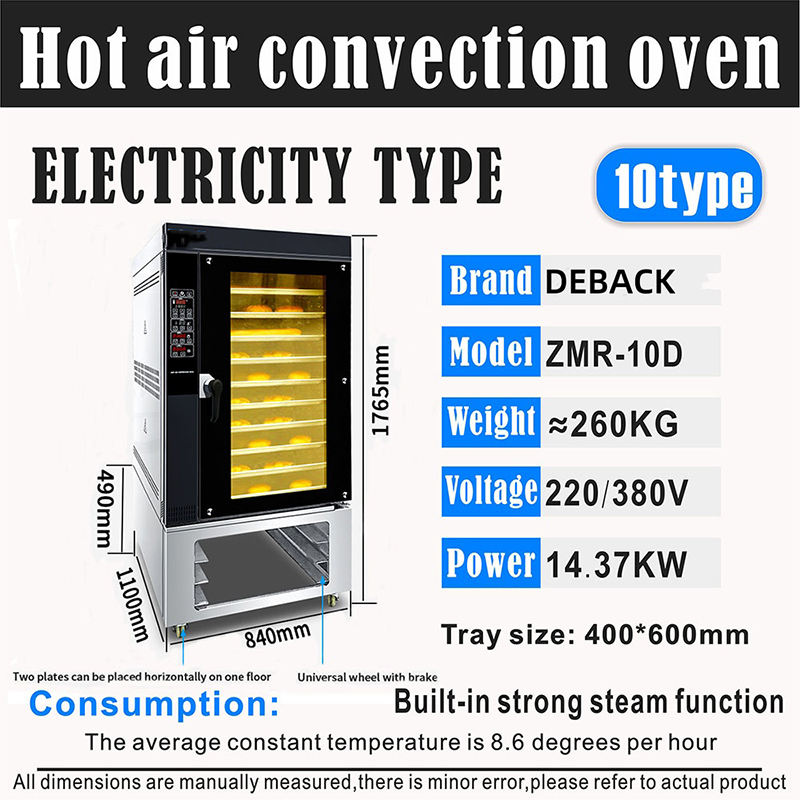 Wholesale China Wholesale Oven Convection Heater Stainless Steel Unox Convection Oven 10 Trays Electric Convection Oven
